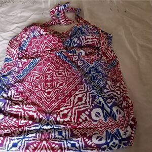 Shore Fit Womens Tankini Swim Top Multicolored Padded Bra 22.Condition: good